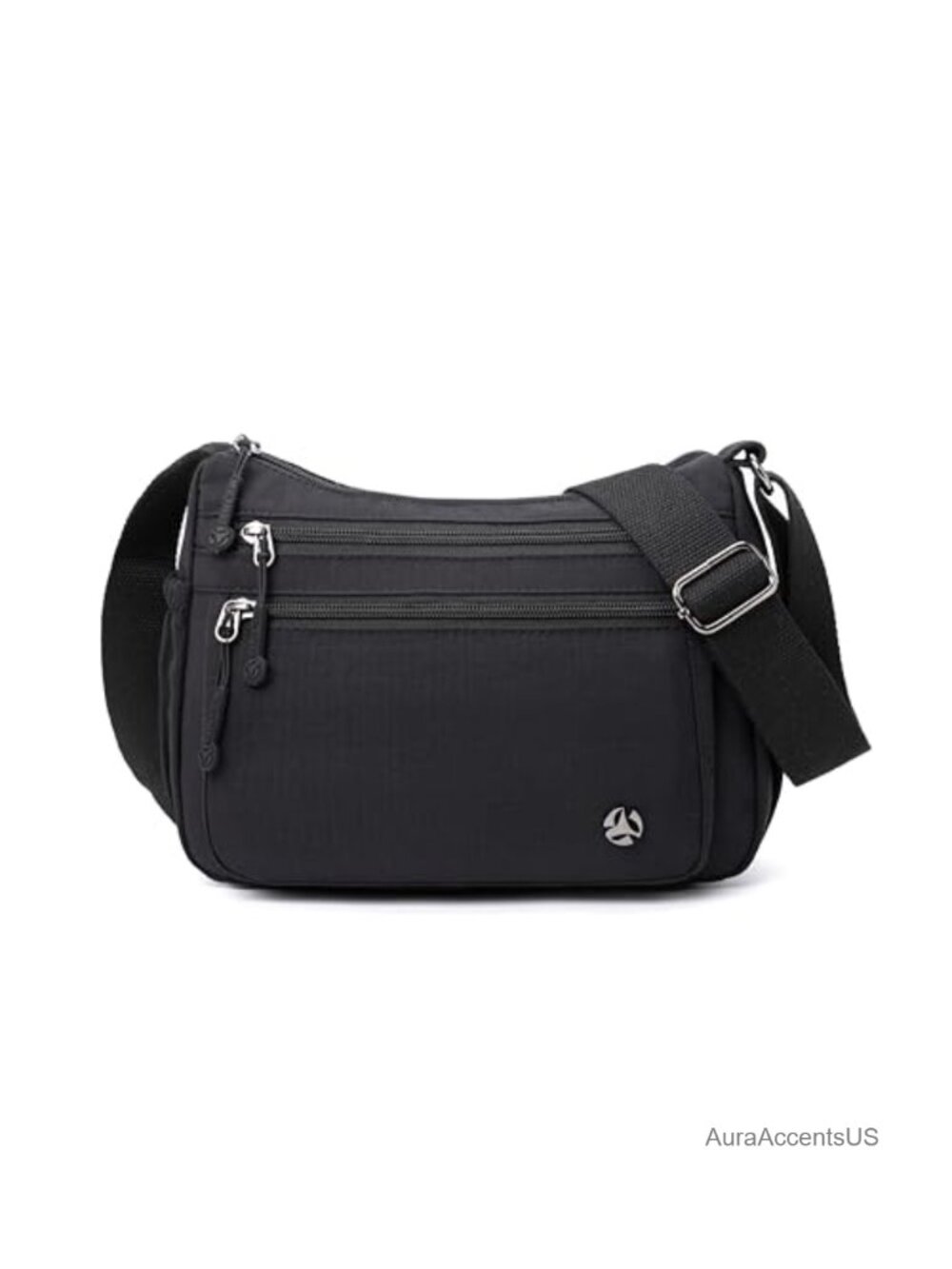 Waterproof Nylon Crossbody Bag for Women - Messenger Purse with 10 Pockets,